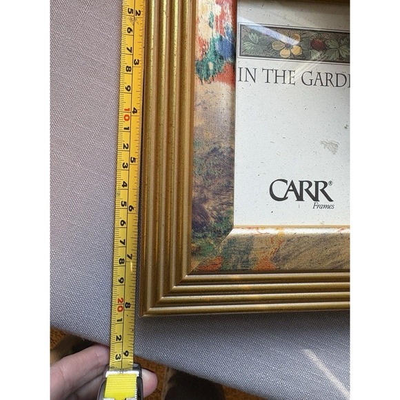 Vintage Carr Frame In the Garden Gold and Rose color Cottage Cottagecore - Picture 5 of 8